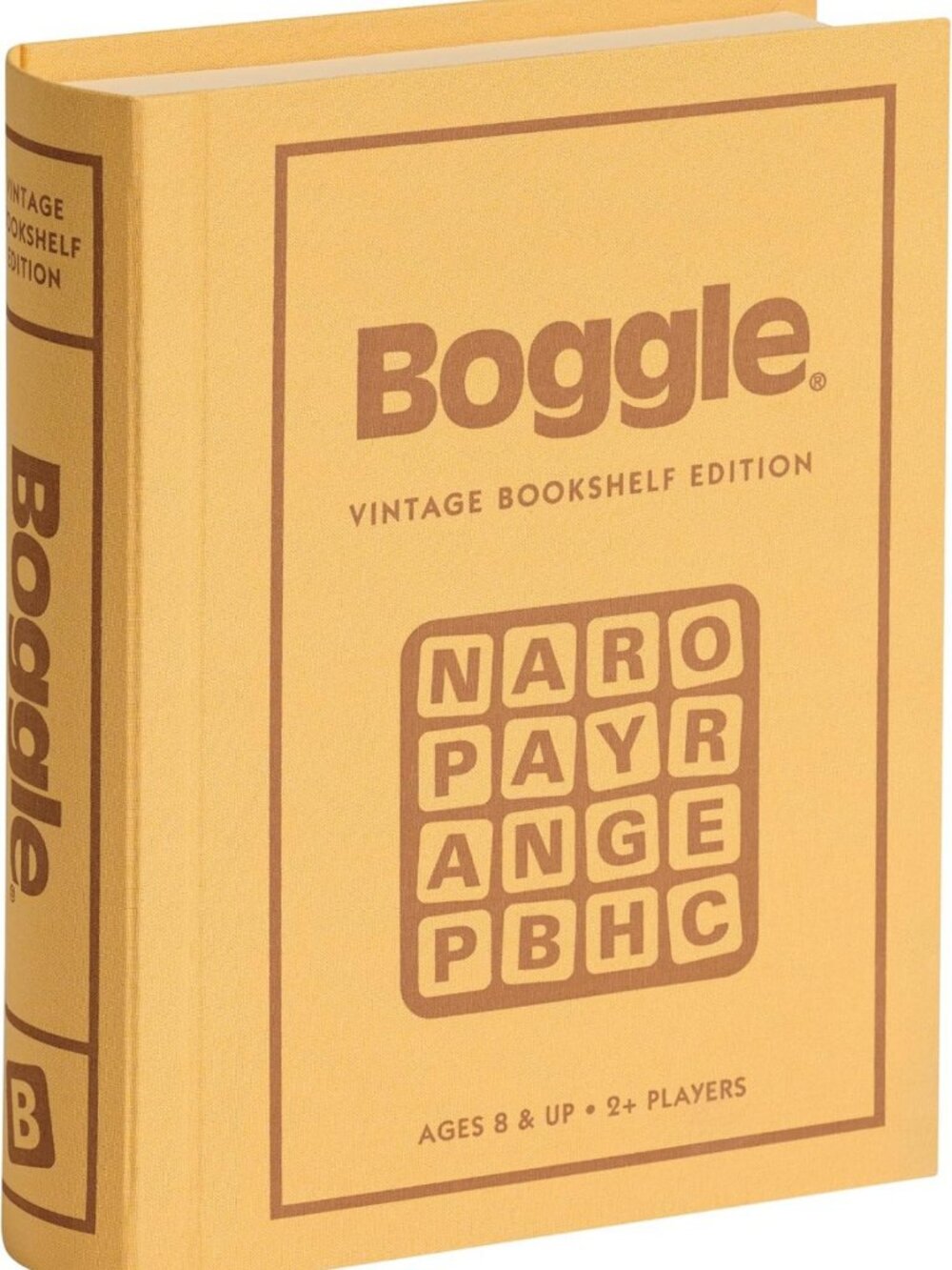Vintage Boggle Classic Tabletop Word Game - Bookshelf Edition, Fun Family Game